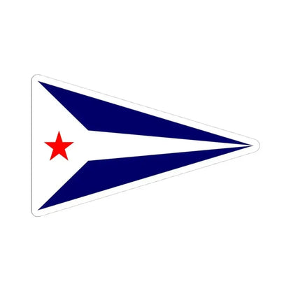 Burgee of Chicago Yacht Club (United States) STICKER Vinyl Kiss-Cut Decal 4 Inch White - The Sticker Space