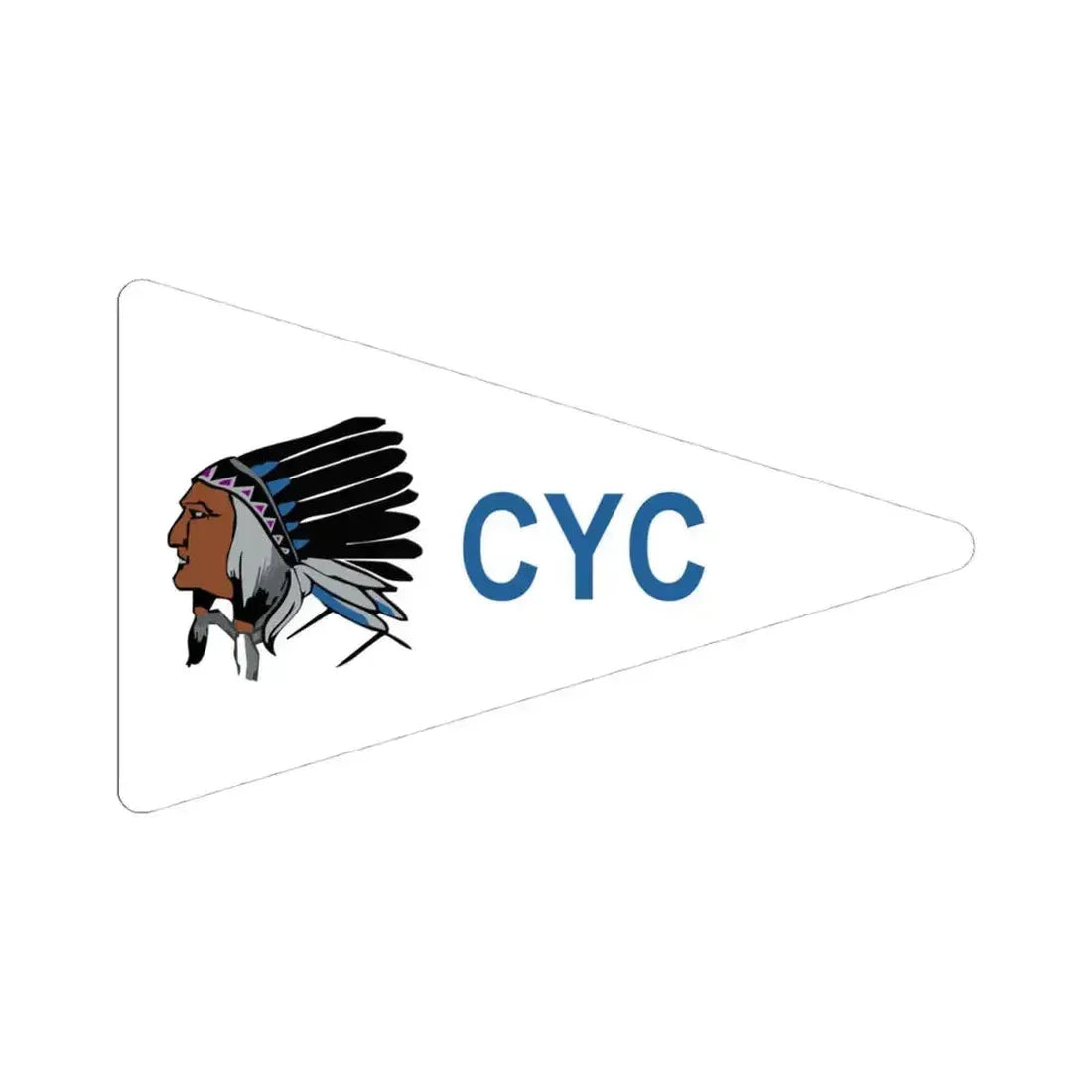 Burgee of Chippewa YC Ohio (United States) STICKER Vinyl Kiss-Cut Decal 4 Inch White - The Sticker Space