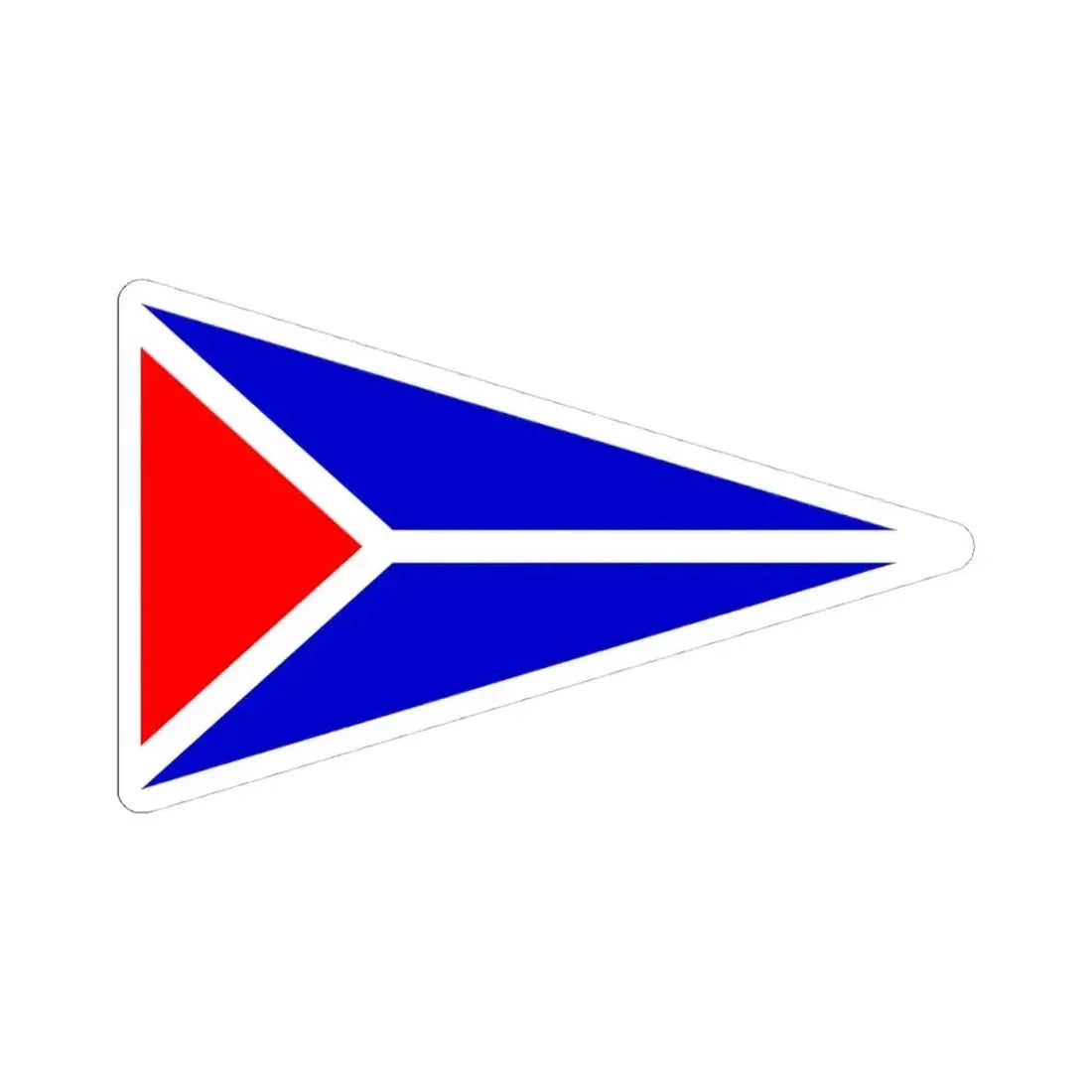 Burgee of Clearwater YC (United States) STICKER Vinyl Kiss-Cut Decal 4 Inch White - The Sticker Space