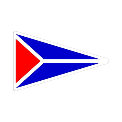 Burgee of Clearwater YC (United States) STICKER Vinyl Kiss-Cut Decal 4 Inch White - The Sticker Space