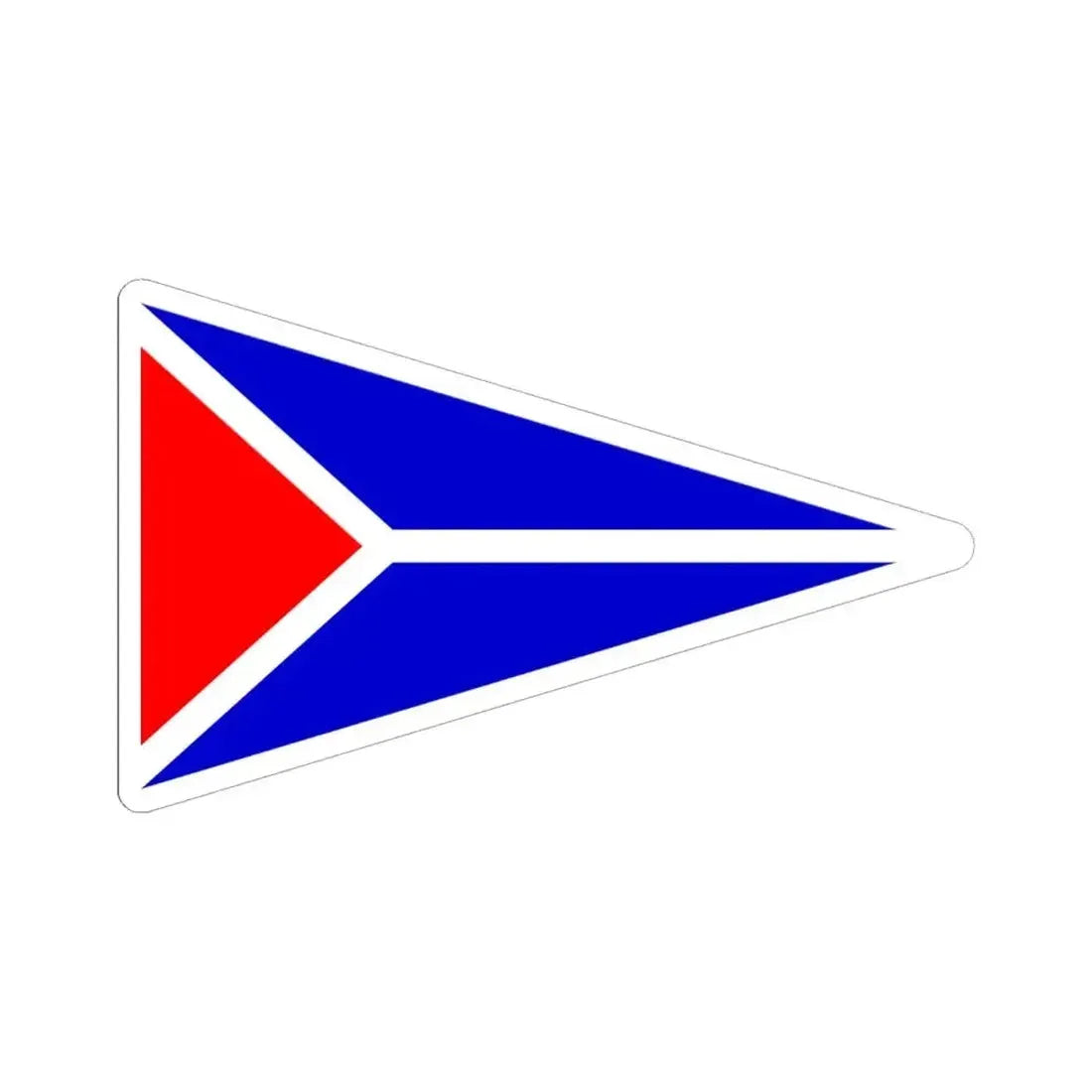 Burgee of Clearwater YC (United States) STICKER Vinyl Kiss-Cut Decal 6 Inch White - The Sticker Space