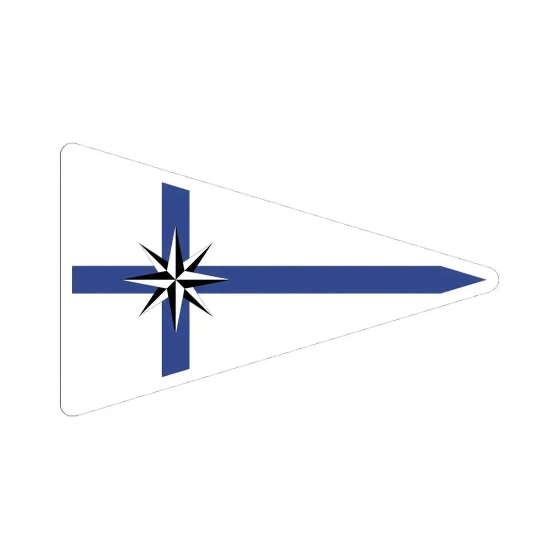 Burgee of Club Marinas Puerto Santa Fe (Argentina) STICKER Vinyl Kiss-Cut Decal 4 Inch White - The Sticker Space