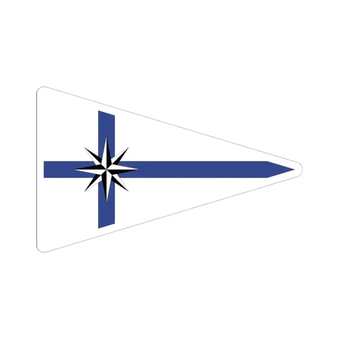 Burgee of Club Marinas Puerto Santa Fe (Argentina) STICKER Vinyl Kiss-Cut Decal 6 Inch White - The Sticker Space