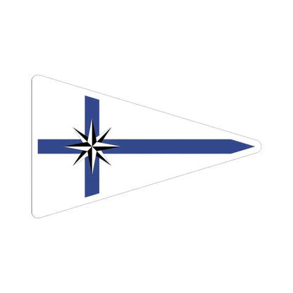 Burgee of Club Marinas Puerto Santa Fe (Argentina) STICKER Vinyl Kiss-Cut Decal 6 Inch White - The Sticker Space