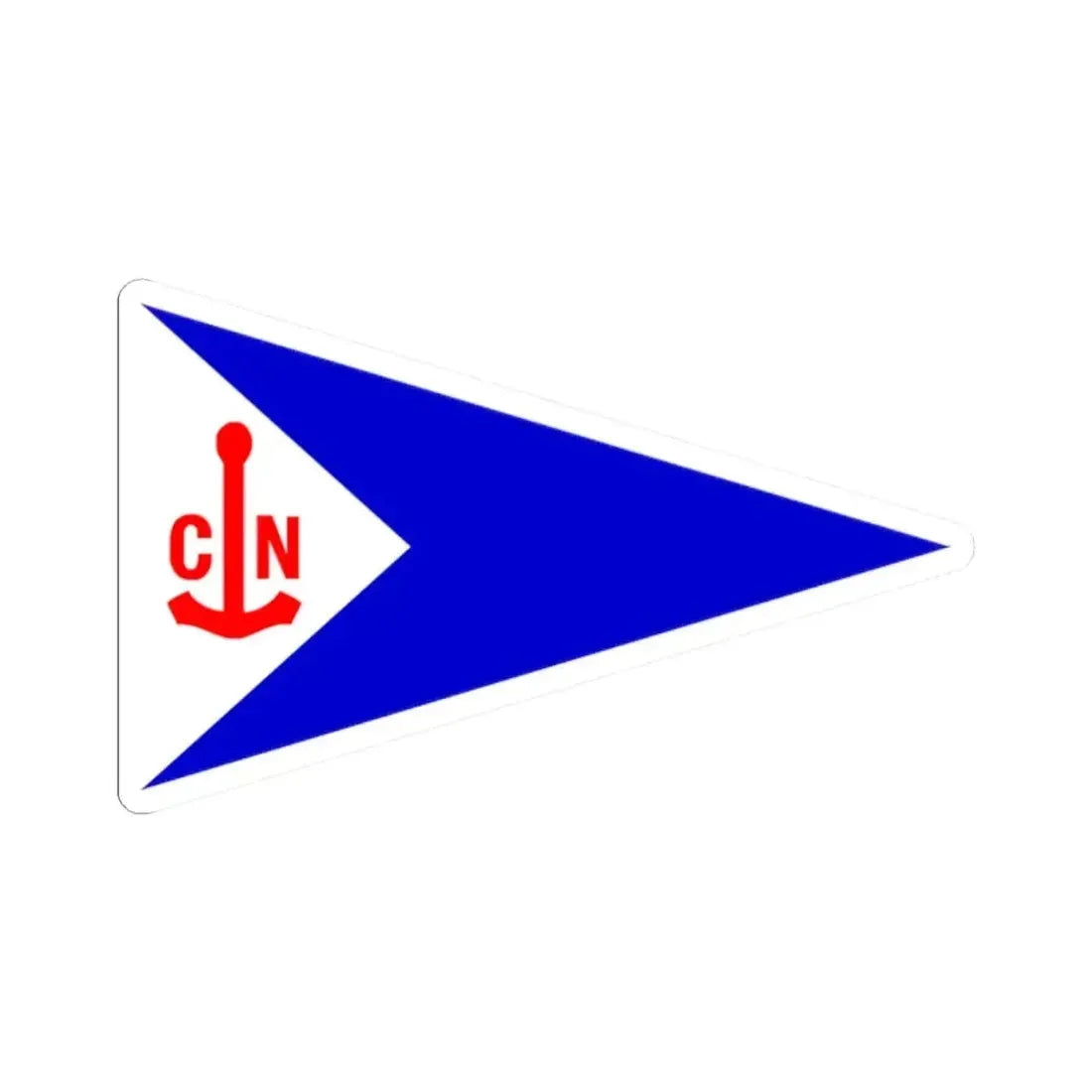 Burgee of Club Nautico San Juan (United States) STICKER Vinyl Kiss-Cut Decal 2 Inch White - The Sticker Space