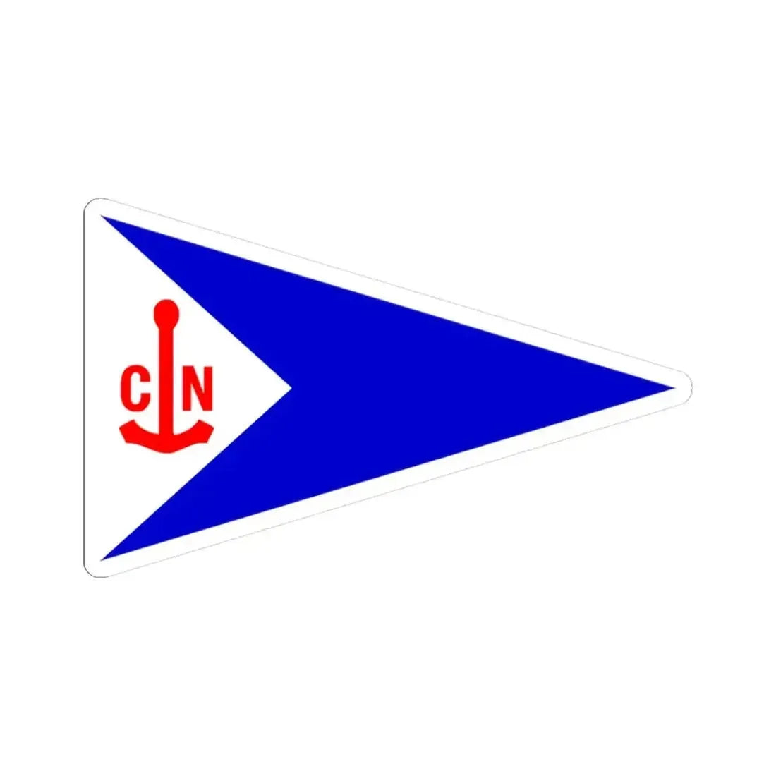 Burgee of Club Nautico San Juan (United States) STICKER Vinyl Kiss-Cut Decal 3 Inch White - The Sticker Space