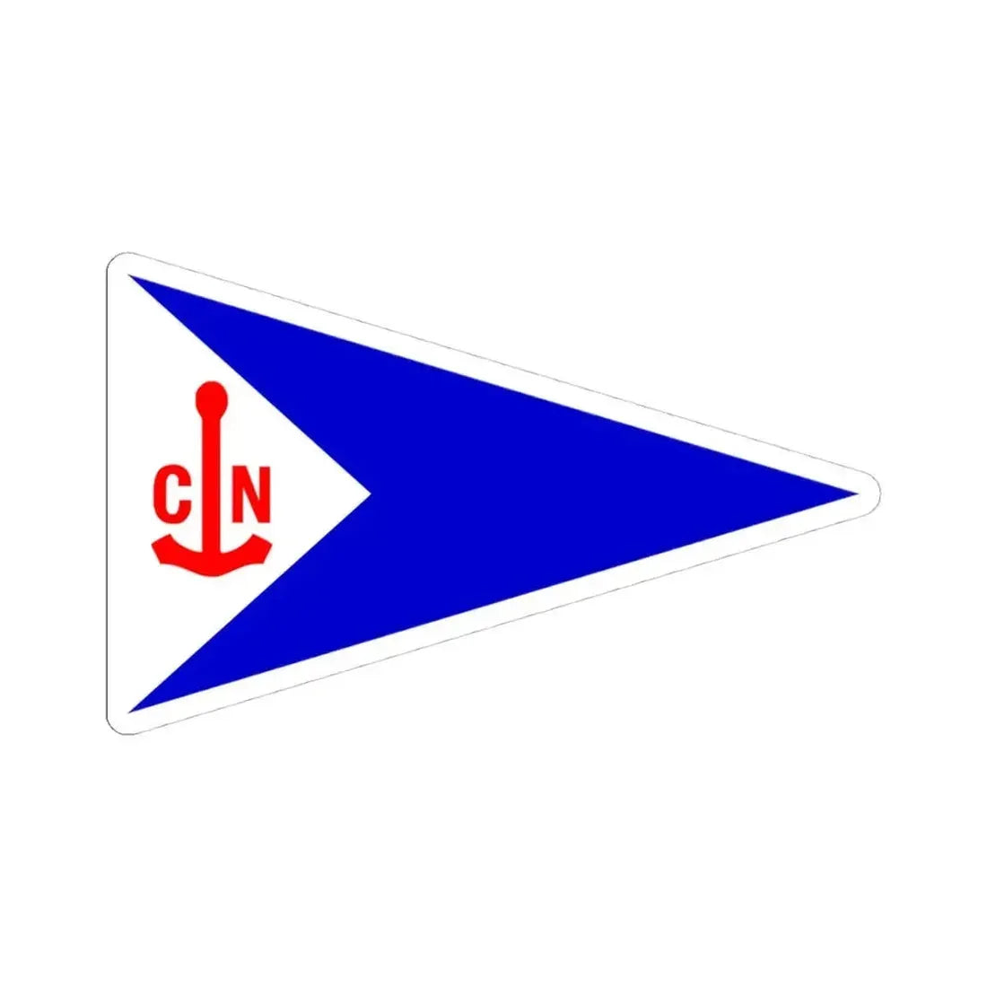 Burgee of Club Nautico San Juan (United States) STICKER Vinyl Kiss-Cut Decal 4 Inch White - The Sticker Space