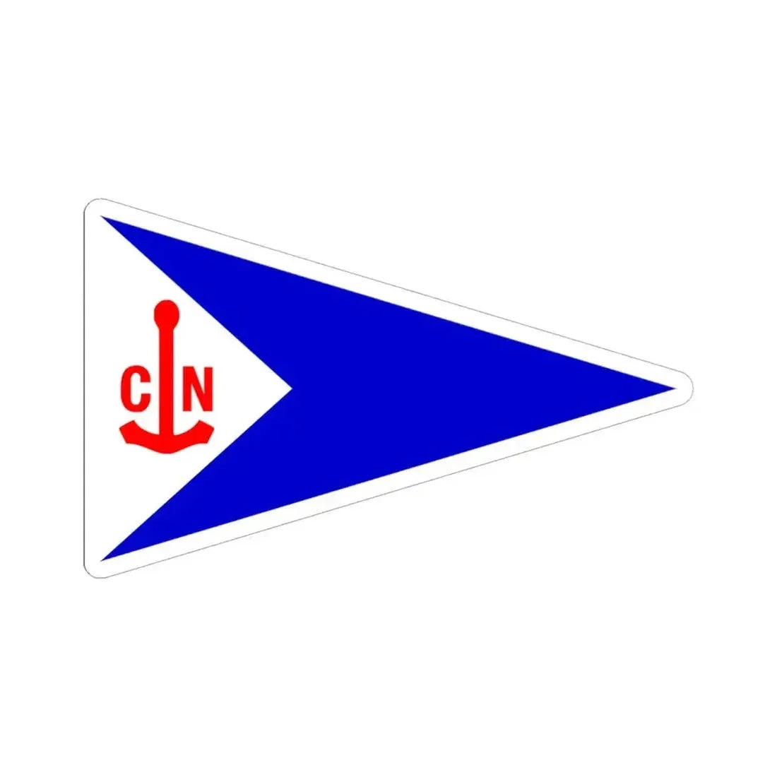 Burgee of Club Nautico San Juan (United States) STICKER Vinyl Kiss-Cut Decal 6 Inch White - The Sticker Space