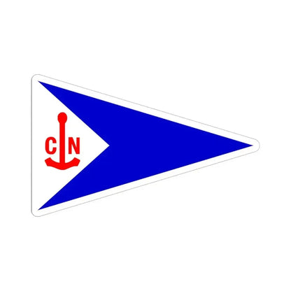 Burgee of Club Nautico San Juan (United States) STICKER Vinyl Kiss-Cut Decal 6 Inch White - The Sticker Space