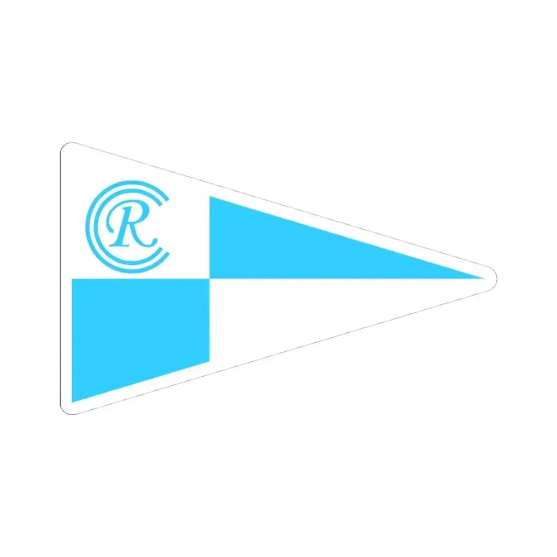 Burgee of Club Regatas Chascomus (Argentina) STICKER Vinyl Kiss-Cut Decal 4 Inch White - The Sticker Space