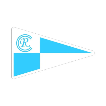 Burgee of Club Regatas Chascomus (Argentina) STICKER Vinyl Kiss-Cut Decal 6 Inch White - The Sticker Space