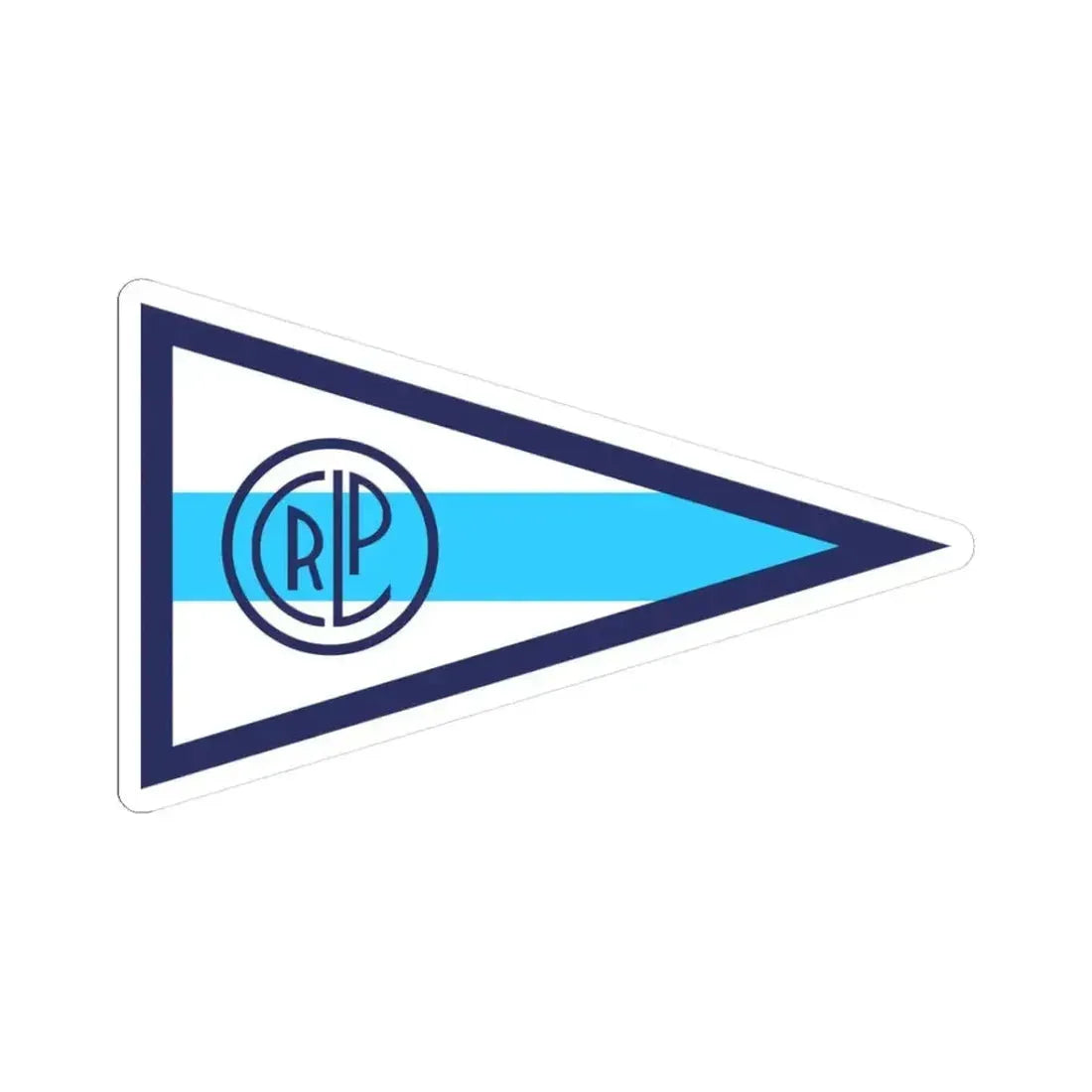 Burgee of Club Regatas La Plata (Argentina) STICKER Vinyl Kiss-Cut Decal 3 Inch White - The Sticker Space