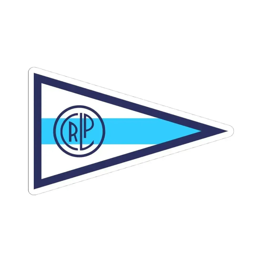Burgee of Club Regatas La Plata (Argentina) STICKER Vinyl Kiss-Cut Decal 4 Inch White - The Sticker Space