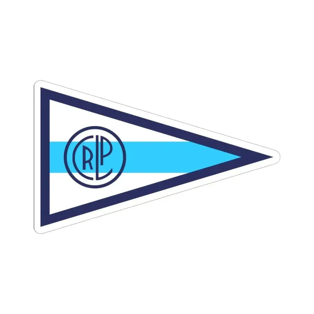 Burgee of Club Regatas La Plata (Argentina) STICKER Vinyl Kiss-Cut Decal 6 Inch White - The Sticker Space