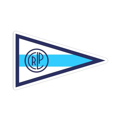 Burgee of Club Regatas La Plata (Argentina) STICKER Vinyl Kiss-Cut Decal 6 Inch White - The Sticker Space