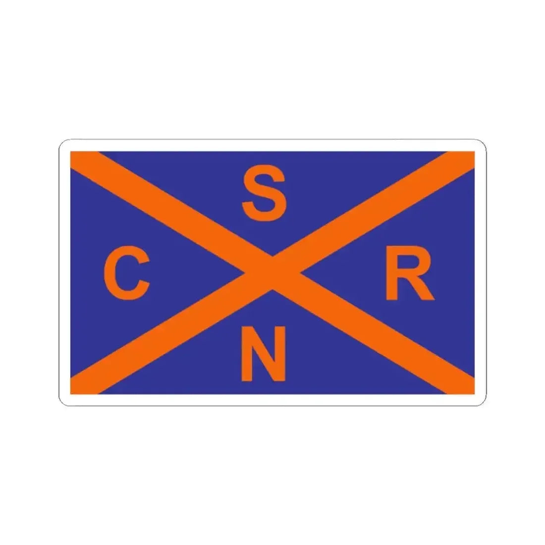 Burgee of Club Regatas San Nicolas (Argentina) STICKER Vinyl Kiss-Cut Decal 2 Inch White - The Sticker Space