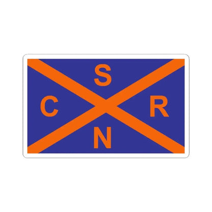 Burgee of Club Regatas San Nicolas (Argentina) STICKER Vinyl Kiss-Cut Decal 2 Inch White - The Sticker Space