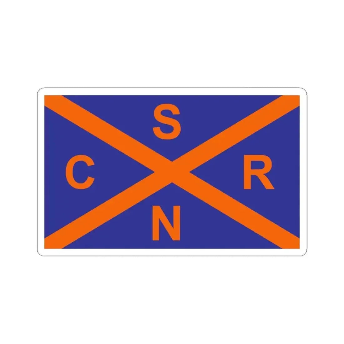 Burgee of Club Regatas San Nicolas (Argentina) STICKER Vinyl Kiss-Cut Decal 3 Inch White - The Sticker Space