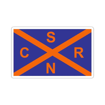 Burgee of Club Regatas San Nicolas (Argentina) STICKER Vinyl Kiss-Cut Decal 3 Inch White - The Sticker Space