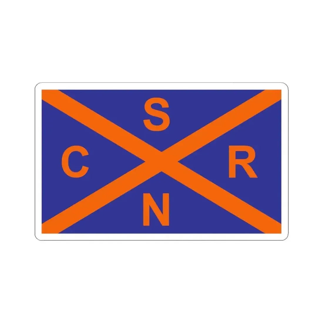 Burgee of Club Regatas San Nicolas (Argentina) STICKER Vinyl Kiss-Cut Decal 4 Inch White - The Sticker Space