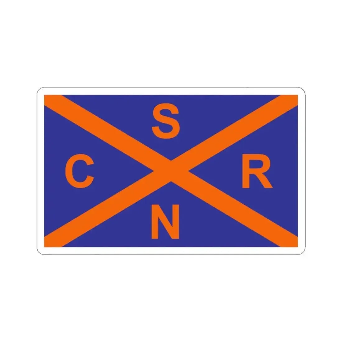 Burgee of Club Regatas San Nicolas (Argentina) STICKER Vinyl Kiss-Cut Decal 6 Inch White - The Sticker Space