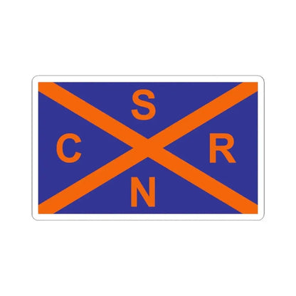 Burgee of Club Regatas San Nicolas (Argentina) STICKER Vinyl Kiss-Cut Decal 6 Inch White - The Sticker Space