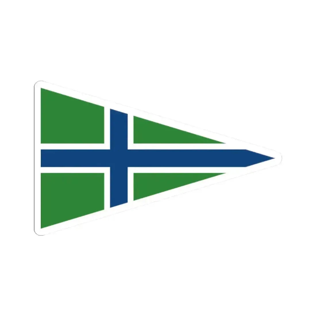 Burgee of Club San Fernando (Argentina) STICKER Vinyl Kiss-Cut Decal 2 Inch White - The Sticker Space