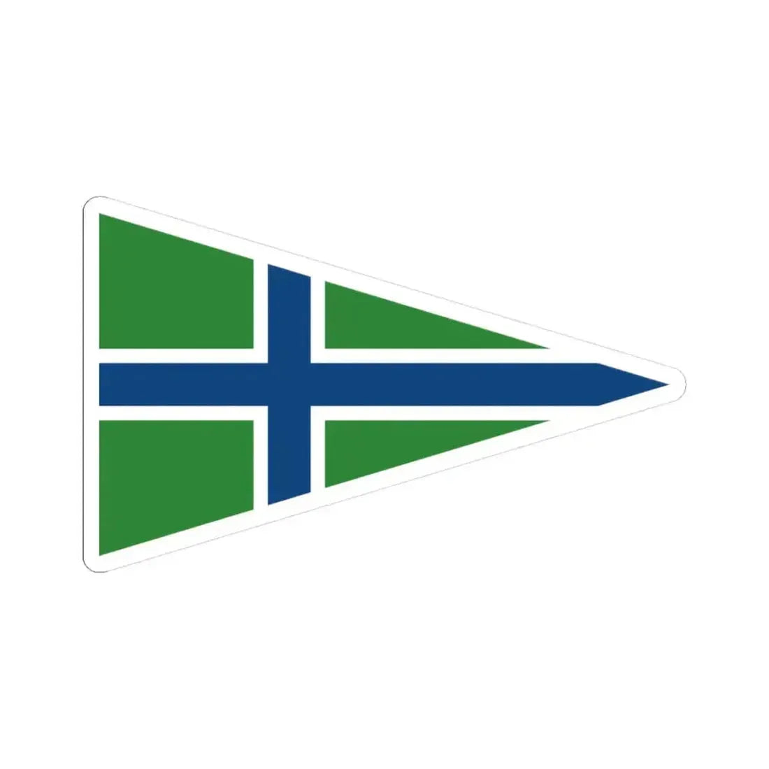 Burgee of Club San Fernando (Argentina) STICKER Vinyl Kiss-Cut Decal 3 Inch White - The Sticker Space