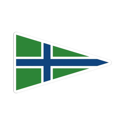 Burgee of Club San Fernando (Argentina) STICKER Vinyl Kiss-Cut Decal 3 Inch White - The Sticker Space