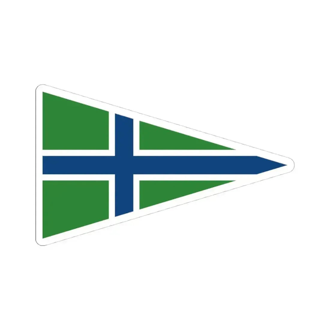 Burgee of Club San Fernando (Argentina) STICKER Vinyl Kiss-Cut Decal 4 Inch White - The Sticker Space