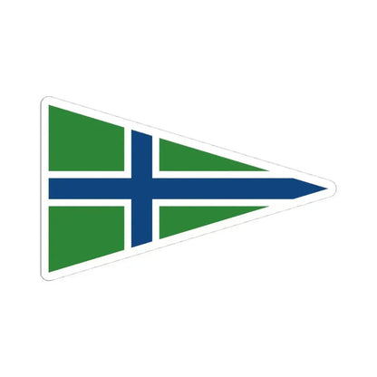 Burgee of Club San Fernando (Argentina) STICKER Vinyl Kiss-Cut Decal 4 Inch White - The Sticker Space