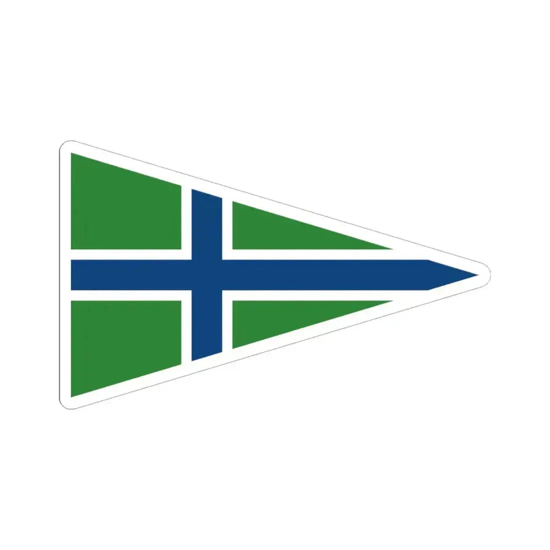 Burgee of Club San Fernando (Argentina) STICKER Vinyl Kiss-Cut Decal 6 Inch White - The Sticker Space