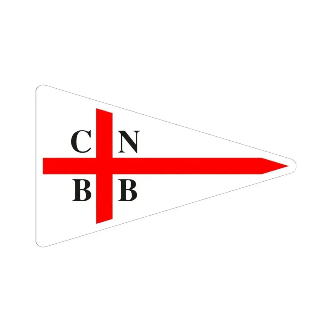 Burgee of CN Bahia Blanca (Argentina) STICKER Vinyl Kiss-Cut Decal 6 Inch White - The Sticker Space