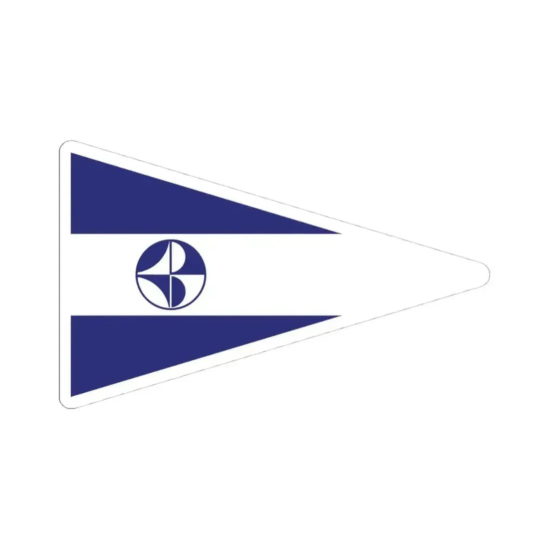 Burgee of CN El Portillo (Colombia) STICKER Vinyl Kiss-Cut Decal 4 Inch White - The Sticker Space