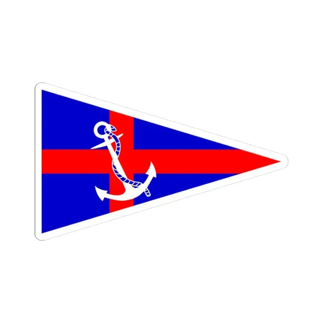 Burgee of CN Olivos (Argentina) STICKER Vinyl Kiss-Cut Decal 3 Inch White - The Sticker Space