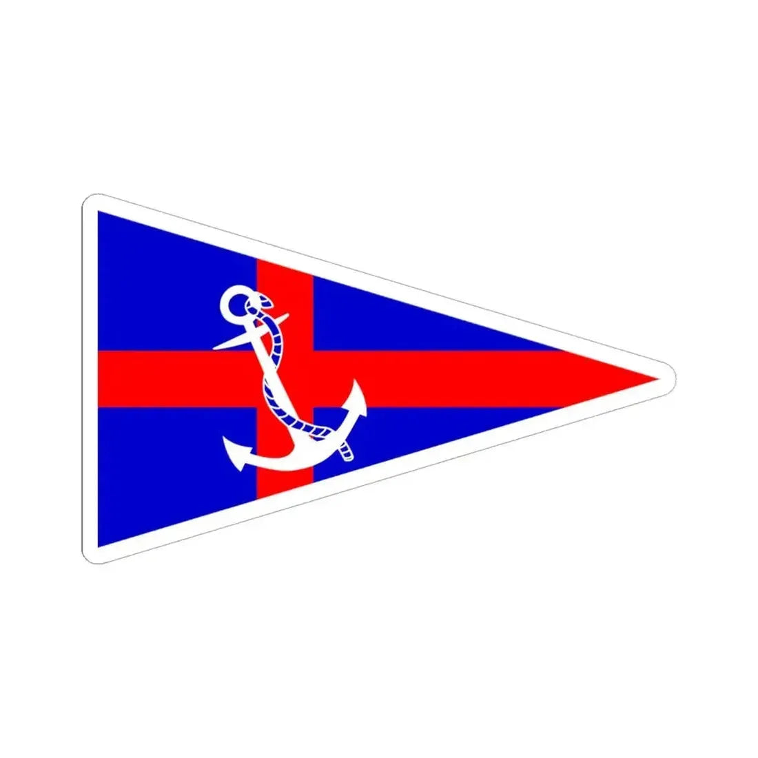 Burgee of CN Olivos (Argentina) STICKER Vinyl Kiss-Cut Decal 6 Inch White - The Sticker Space