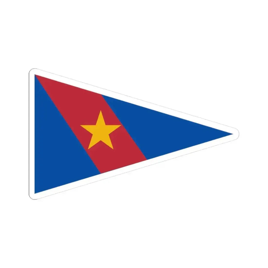 Burgee of CN San Isidro (Argentina) STICKER Vinyl Kiss-Cut Decal 3 Inch White - The Sticker Space