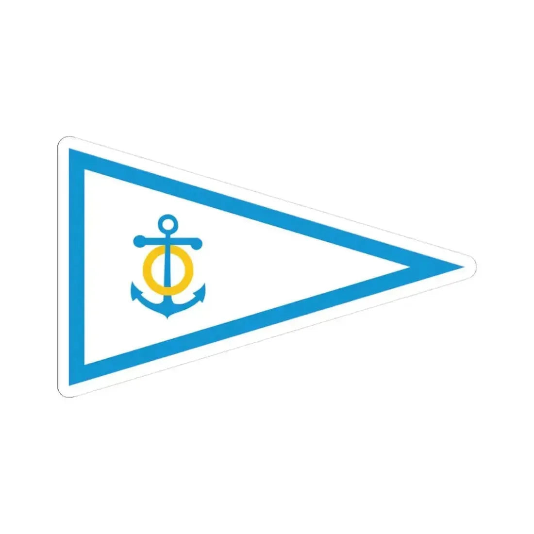 Burgee of CN San Pedro (Argentina) STICKER Vinyl Kiss-Cut Decal 3 Inch White - The Sticker Space