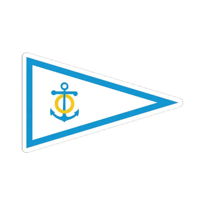 Burgee of CN San Pedro (Argentina) STICKER Vinyl Kiss-Cut Decal 4 Inch White - The Sticker Space