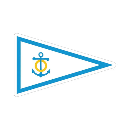 Burgee of CN San Pedro (Argentina) STICKER Vinyl Kiss-Cut Decal 6 Inch White - The Sticker Space