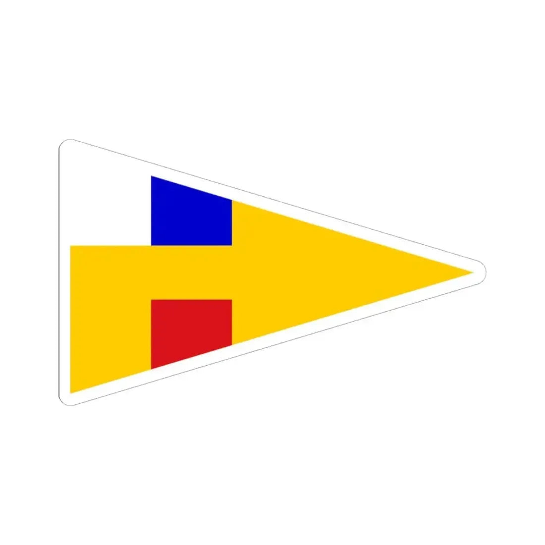 Burgee of CN Vilanova (Spain) STICKER Vinyl Kiss-Cut Decal 6 Inch White - The Sticker Space