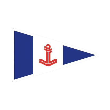 Burgee of CN Zarate (Argentina) STICKER Vinyl Kiss-Cut Decal 2 Inch White - The Sticker Space