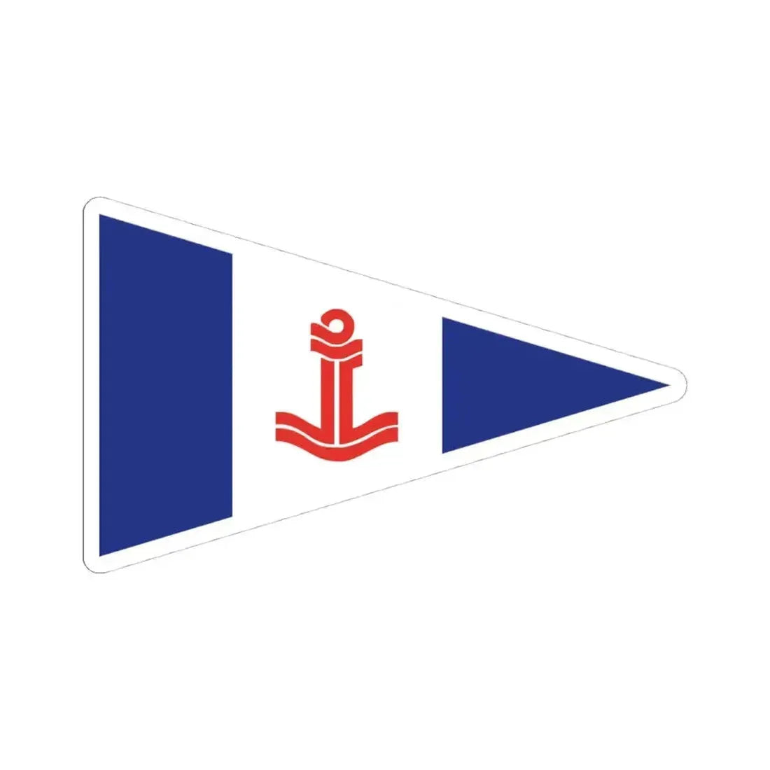 Burgee of CN Zarate (Argentina) STICKER Vinyl Kiss-Cut Decal 4 Inch White - The Sticker Space