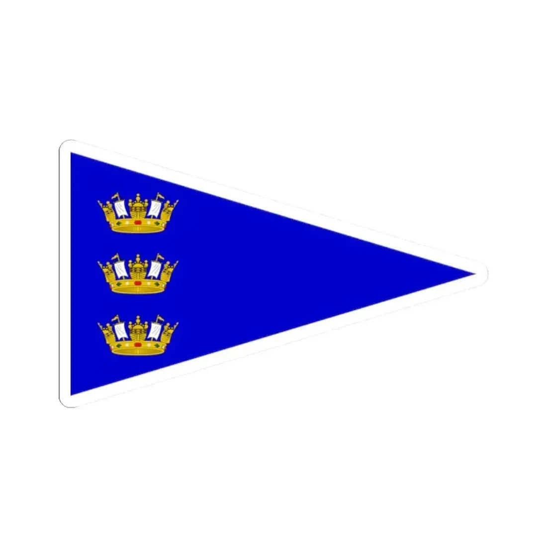 Burgee of Cofradia Nautica Pacifico (Chile) STICKER Vinyl Kiss-Cut Decal 2 Inch White - The Sticker Space