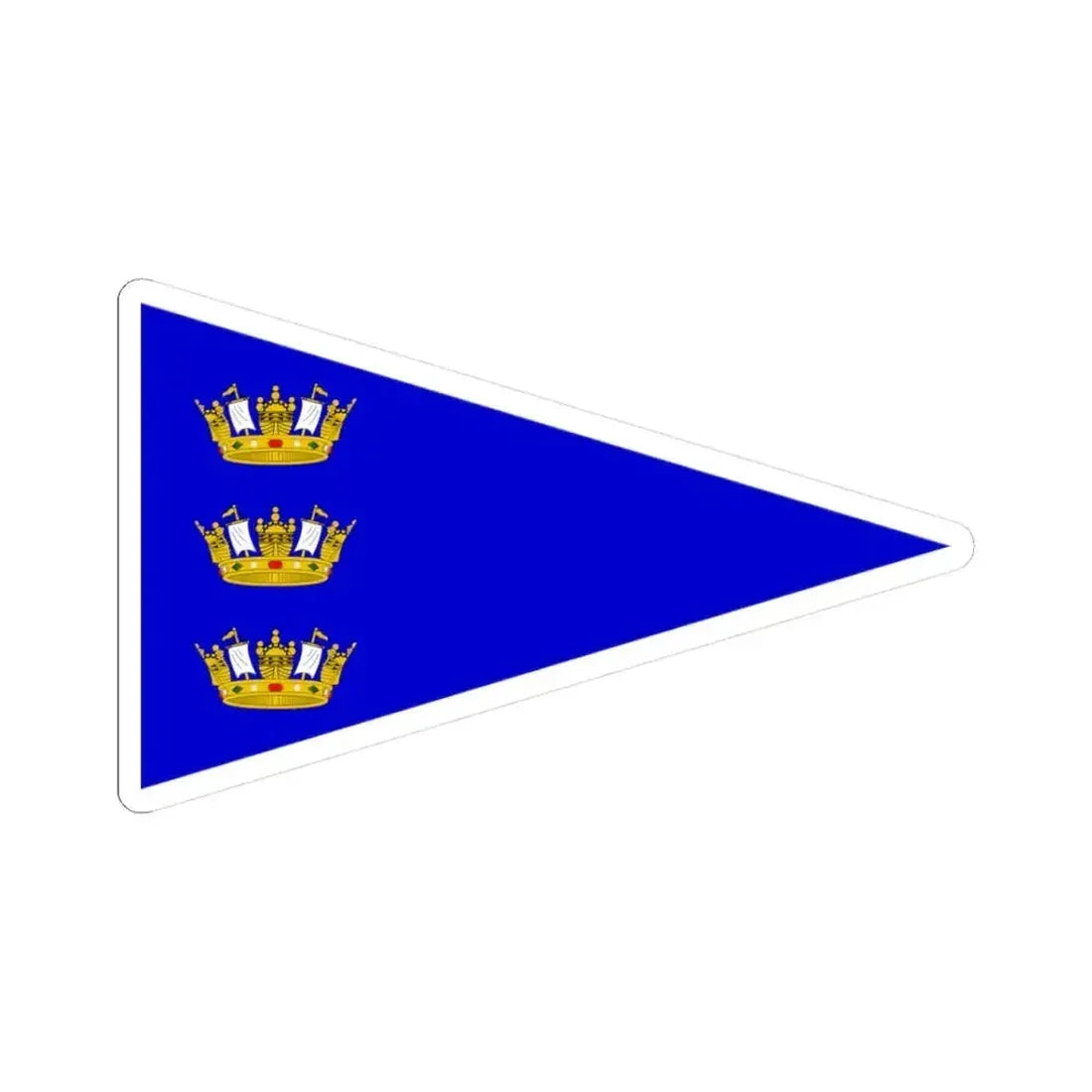 Burgee of Cofradia Nautica Pacifico (Chile) STICKER Vinyl Kiss-Cut Decal 3 Inch White - The Sticker Space