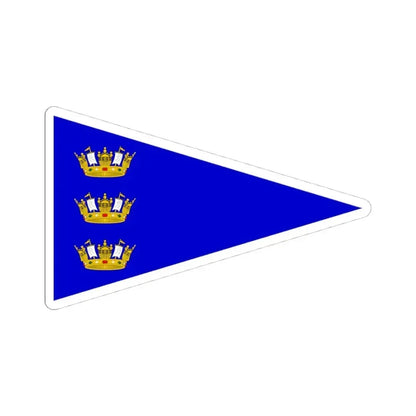 Burgee of Cofradia Nautica Pacifico (Chile) STICKER Vinyl Kiss-Cut Decal 4 Inch White - The Sticker Space