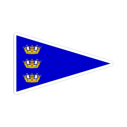 Burgee of Cofradia Nautica Pacifico (Chile) STICKER Vinyl Kiss-Cut Decal 6 Inch White - The Sticker Space