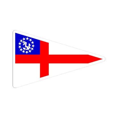 Burgee of Corinthian Yacht Club of Philadelphia (United States) STICKER Vinyl Kiss-Cut Decal 3 Inch White - The Sticker Space