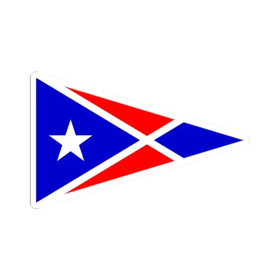 Burgee of Corpus Christi YC (United States) STICKER Vinyl Kiss-Cut Decal 2 Inch White - The Sticker Space