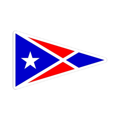 Burgee of Corpus Christi YC (United States) STICKER Vinyl Kiss-Cut Decal 4 Inch White - The Sticker Space